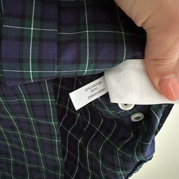 NWT J. Crew Slim-fit Ludlow Premium Fine Cotton Dress Shirt Plaid Blue 15/33 - Picture 5 of 10